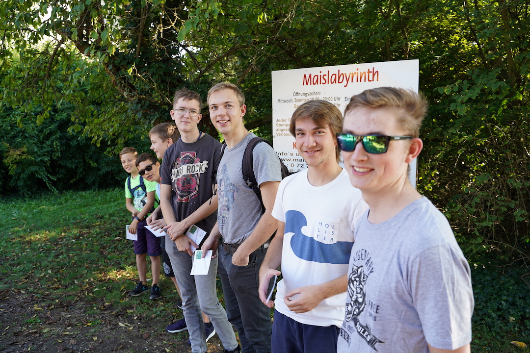 Besuch im Maislabyrinth (18. September 2021) © Lucas Werling, Jeremy Mußlick, Christian Liebel für Messdiener St. Gertrud Leimersheim